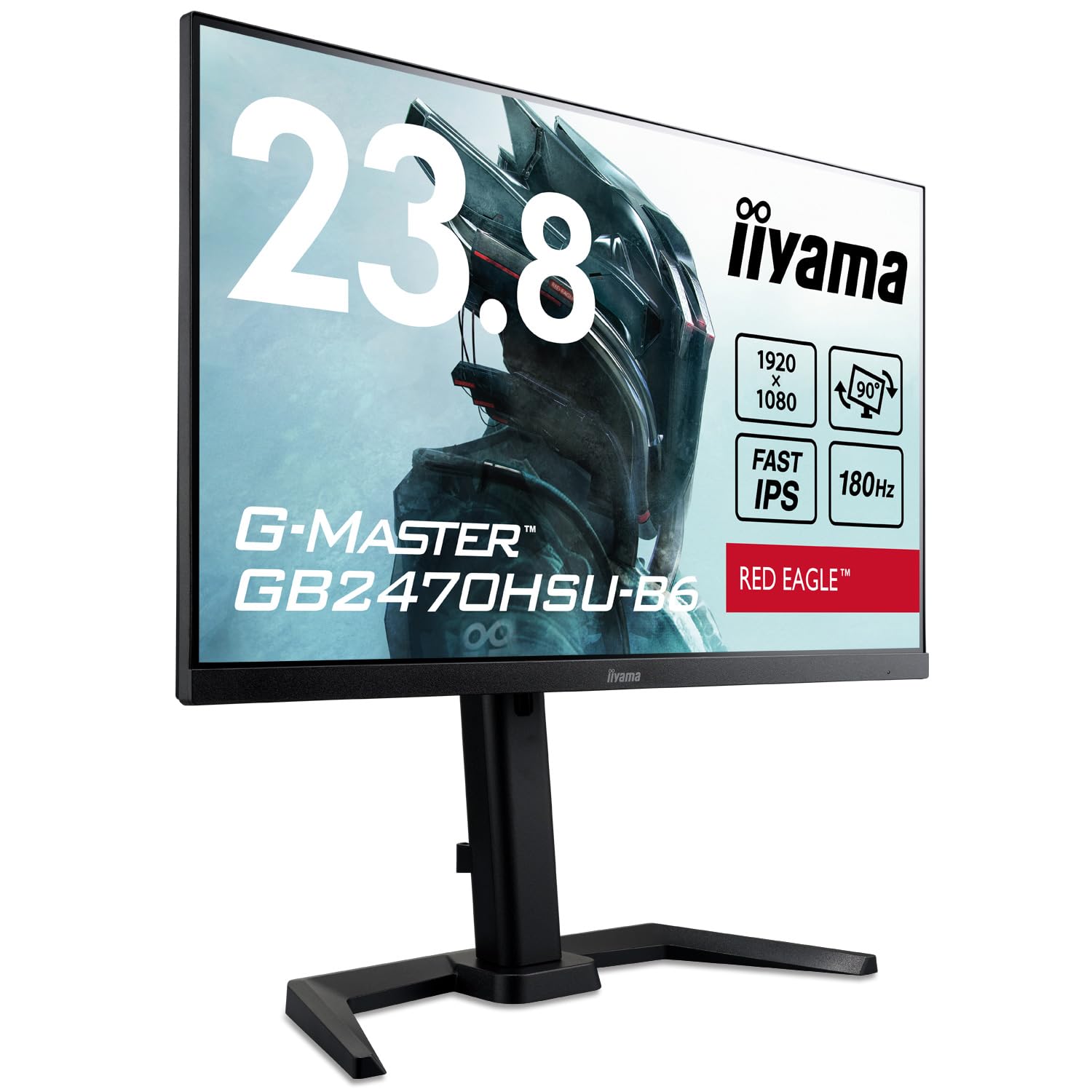 

G-MASTER Gaming Monitor Display 23.8 inch 180Hz 0.2ms IPS Full HD Height Adjustment Vertical Rotation HDMI DisplayPort USB Hub All Cables Included 3