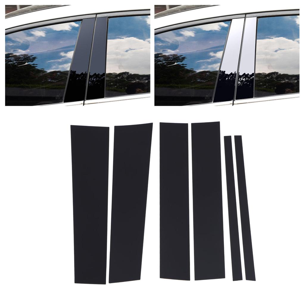 6Pcs Pillar Post Cover Trim Mirrored Finish Weather Resistant Easy Installation Pillar Post Trim for   2004 to 2015