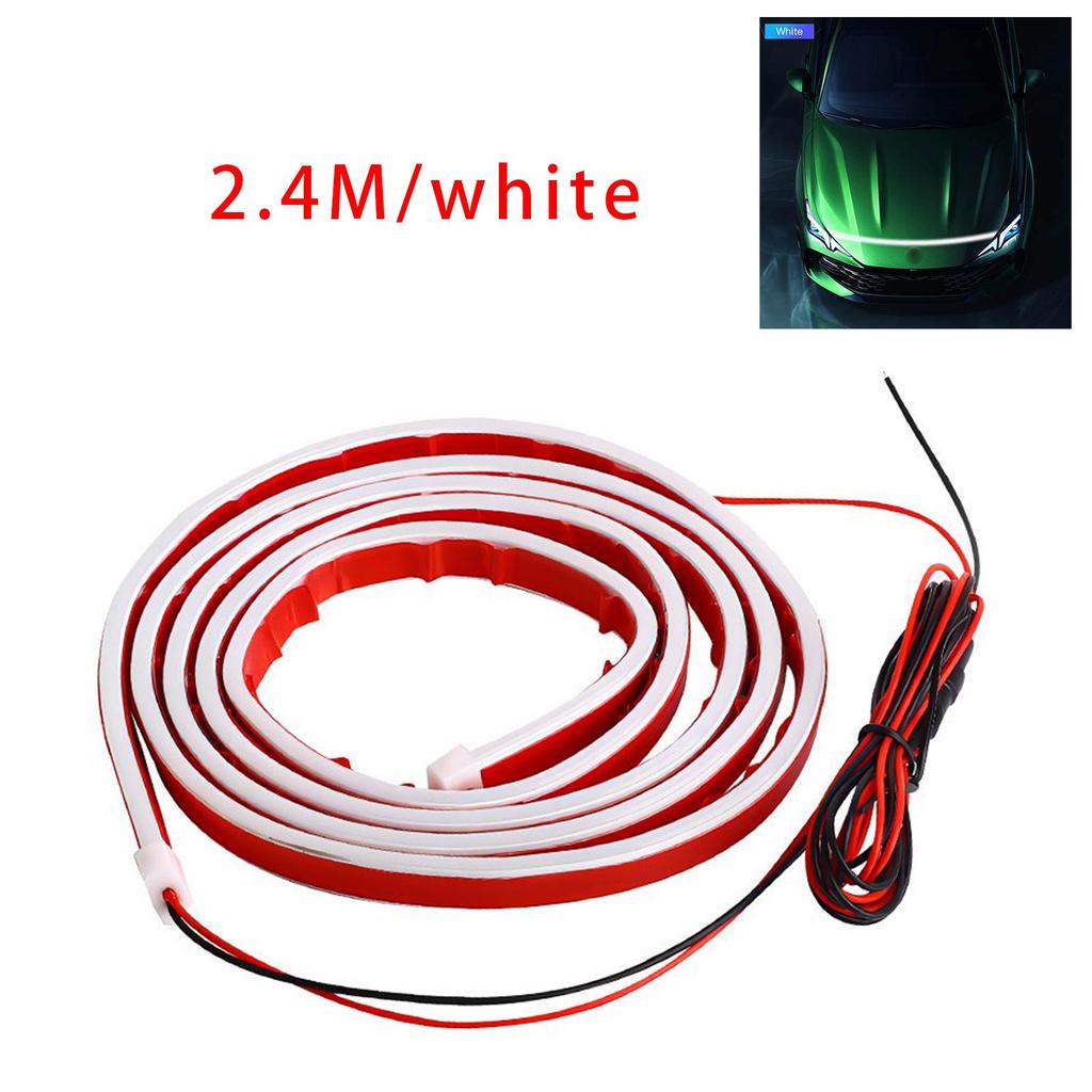 Car Hood LED Daytime Running Light Strip Flexible Dynamic Scan Start Up