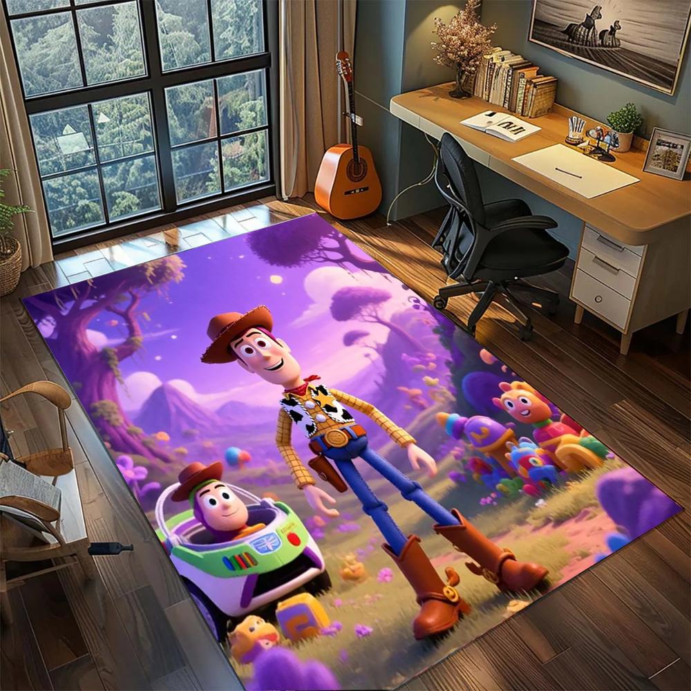 Toy Story: All Hands On Deck! Rug Carpet Large Area Rug Non Slip Washable Floor Mat Gamer Room Bedroom Home Decor