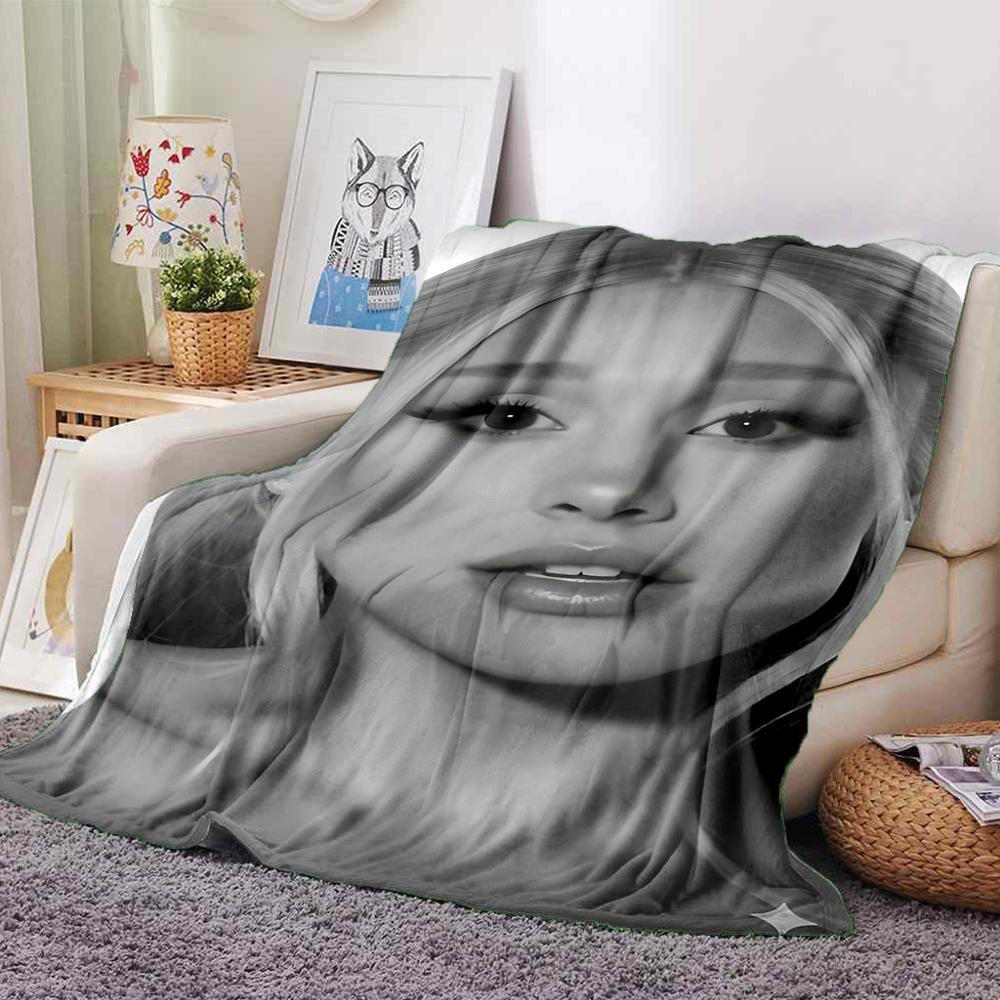 Fashionable Beauty Model Blanket Soft Throw Blanket For Home Bedroom Bed Sofa Travel Office Solid Christmas Blanket