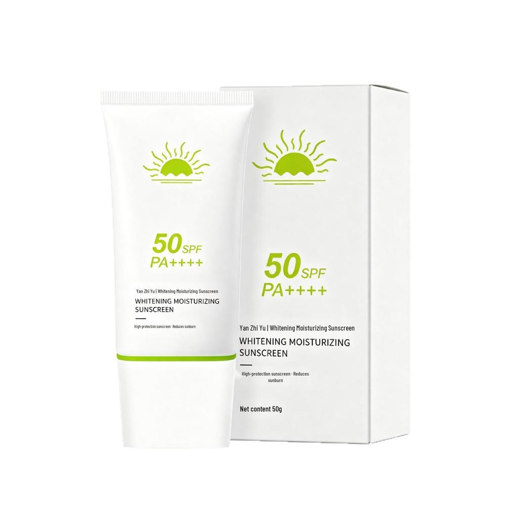 SPF50 Whitening & Moisturizing Sunscreen: Lightweight, Refreshing, Durable Sun Protection with After-Sun Repair.