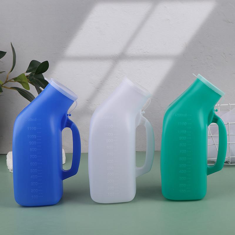 1Pc Portable Urinals Bottle For Women/Men 1000/1200Ml Plastic Bedpan Bottle With/Without Lid Pee Container Urinary Pee Bottle