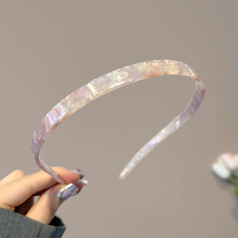 Fresh Travel Girl Headwear: Non-Slip Acetate Headband & Hairpin, Blue-Green, Comfortable for Ear Cartilage and Glasses.