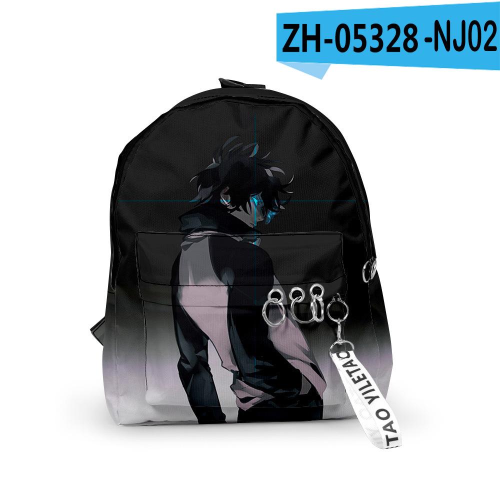 Sacs à dos Kekkai Sensen Classiques Populaires Garçons/Filles Élève Sacs d'école Impression 3D Porte-clés Oxford Imperméable Mignons Petits Sacs à dos