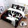Christmas Reindeer with Lights Bedding Duvet Cover Set Duvet Cover Pillowcases  (1*Duvet Cover 2*Pillowcases, without duvet insert)