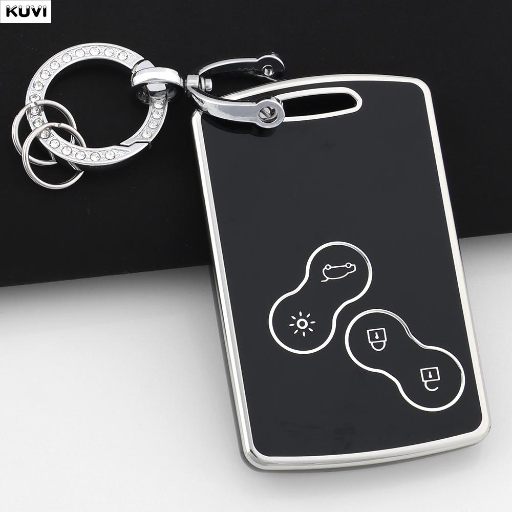 For Renault Megane 2 3 Clio Scenic Duster Kaptur Captur Logan Laguna Zoe Koleos Danilo Nema Fluence Pink TPU Car Key Case Cover