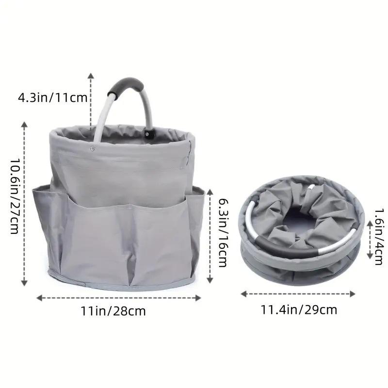 17L Large Storage Organiser Bag Folding Basket Picnic Tote Outdoor Cleaning Caddy With Handle Tool Bag Cleaning Supplies