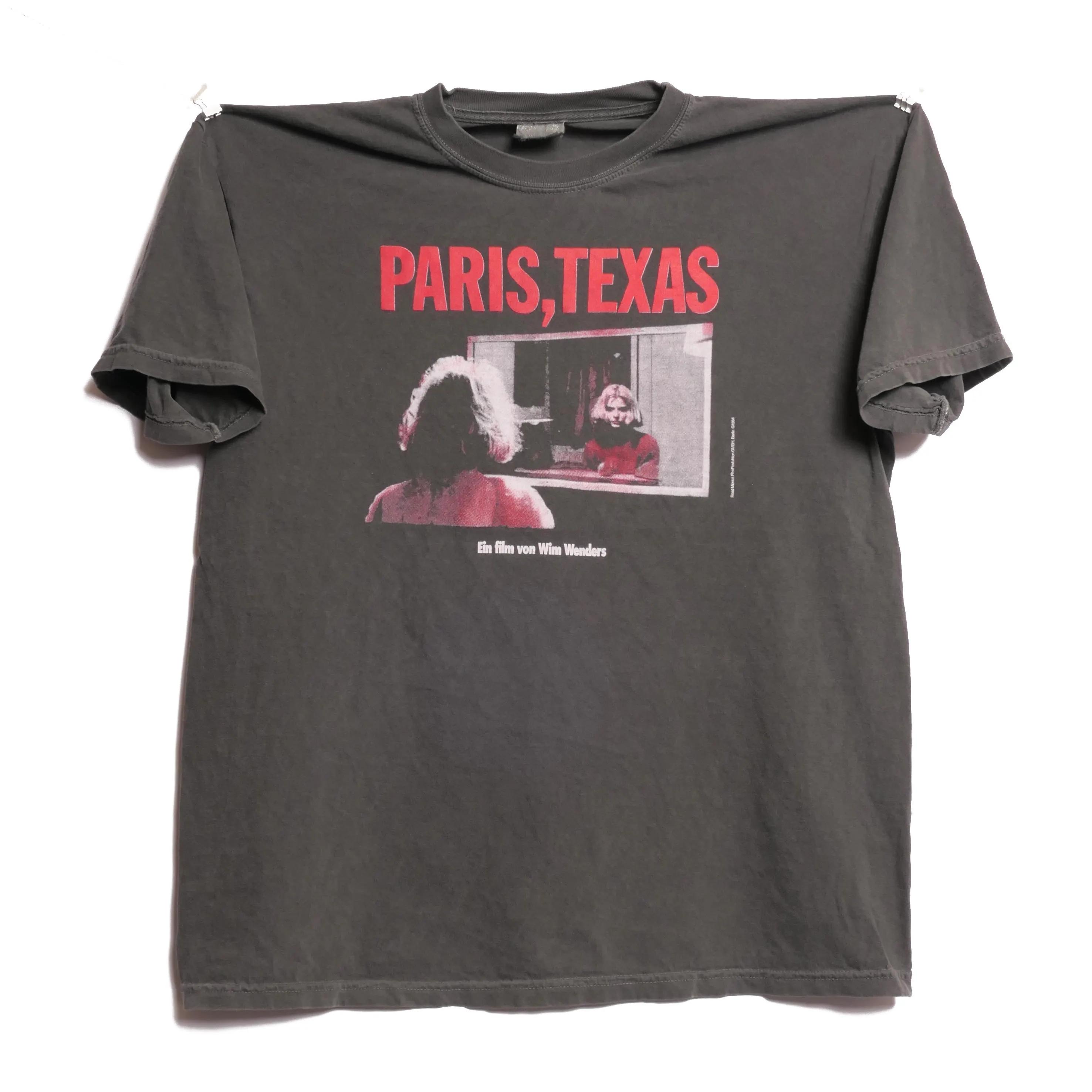 

Plus Size Summer Womens Retro Paris Texas TShirt Cotton Breathable Stylish Versatile Street Style Oversized XL