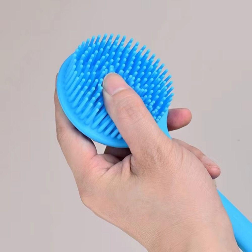 Anti-Slip Bath Soft Back Brush Long Handle Skin Massager Handle Exfoliating Scrubber  Lazy