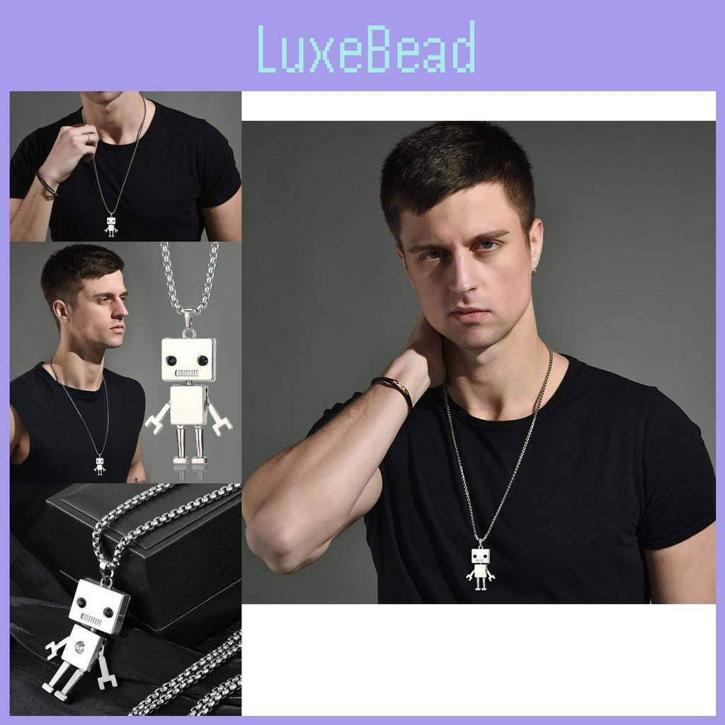 Cool Titanium Steel Robot Necklace For Men And Women With Hip Hop Punk Street Style