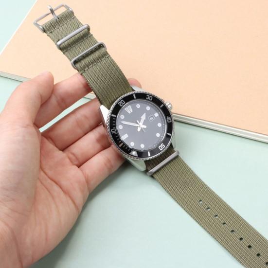 Nylon Watch Strap Replacement Breathable 18/20/22MM Women Men Braided Watch Wristband with Metal Pin Buckle Watch Accessories