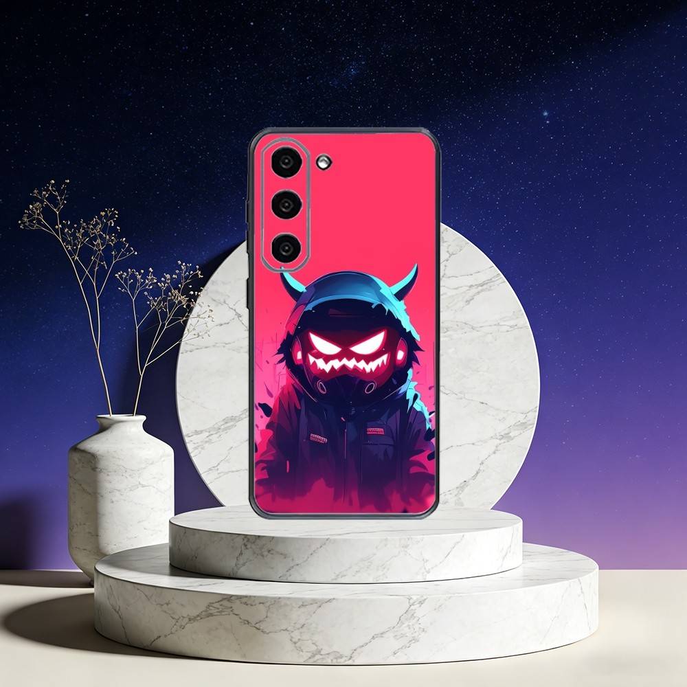 Cool Masked Guy Phone Case For Samsung Galaxy A73,A72,A71,A70,A53,A52,A51,Others Soft Black Cover