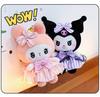 Peluche di Sanrio Kuromi Regalo di Compleanno per Bambina Con Fiocco e Vestito Per Bambini e Collezionisti