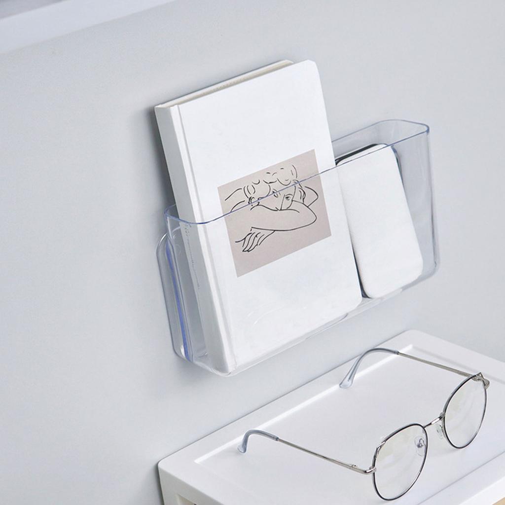 Pojemnik do przechowywania kleju Przezroczysty plastikowy uchwyt ścienny Pływający organizer na biurko