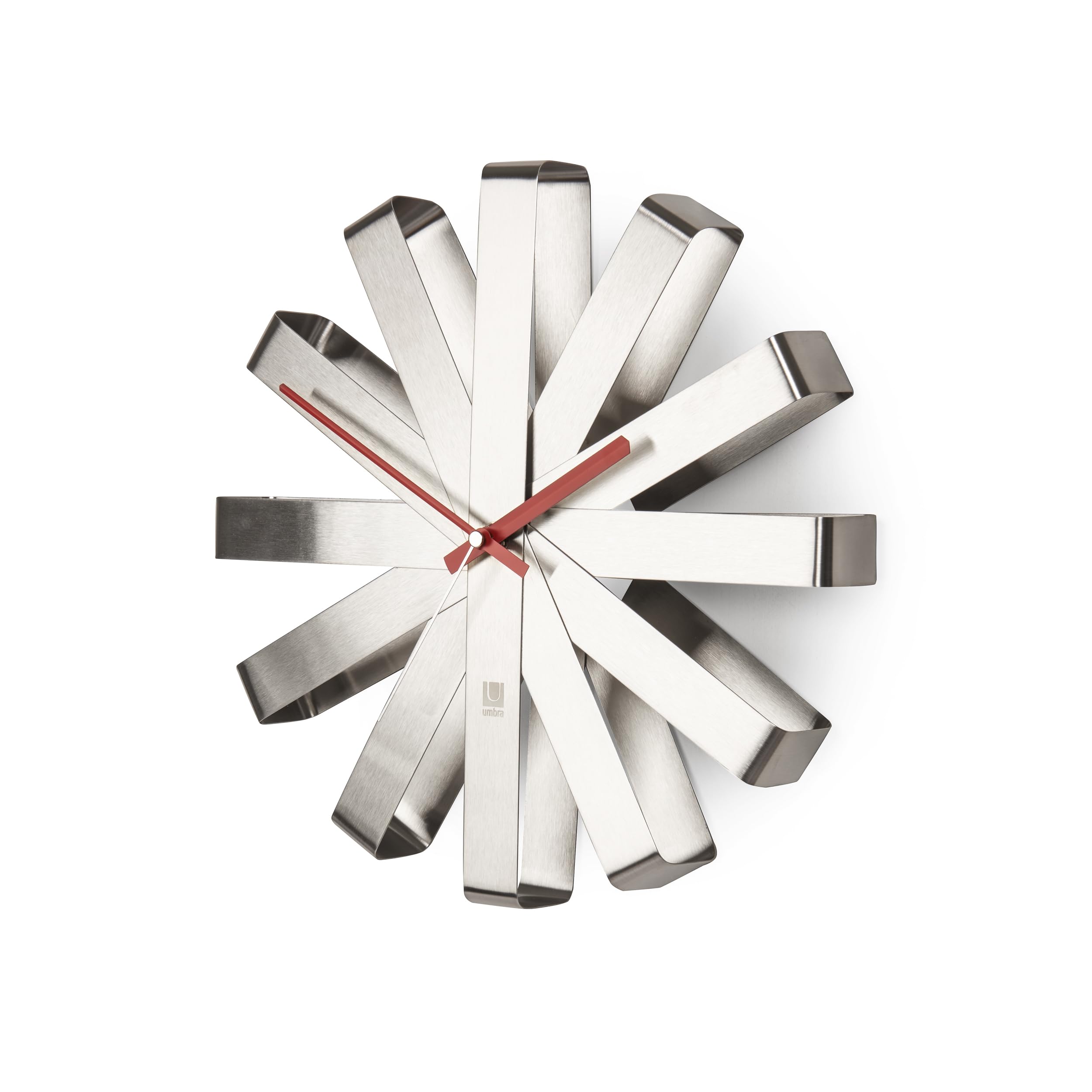 

Umbra Stylish Analog Wall Clock, Nickel, 30cm Diameter, Ribbon, 2118070590