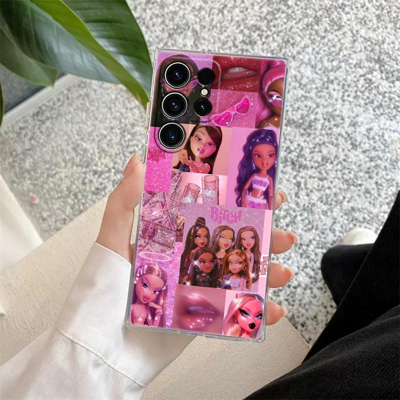 Bratzs Dolls Smiling Transparent Case For Samsung Galaxy S26 S25 Ultra S24 S22 S26 Plus S20 S23 S21 S25 FE 5G Soft Clear Cover