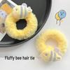 Milky Bee Plush Hair Tie - Cute, Soft & Cozy Autumn/Winter Ponytail Accessory for Students