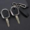 Zinklegierung+Leder Auto Fernbedienung Schlüsselhülle Abdeckung Schutzschale Fob Für Ssangyong Actyon Kyron Rexton Korando Schlüssel Dekoration Schale