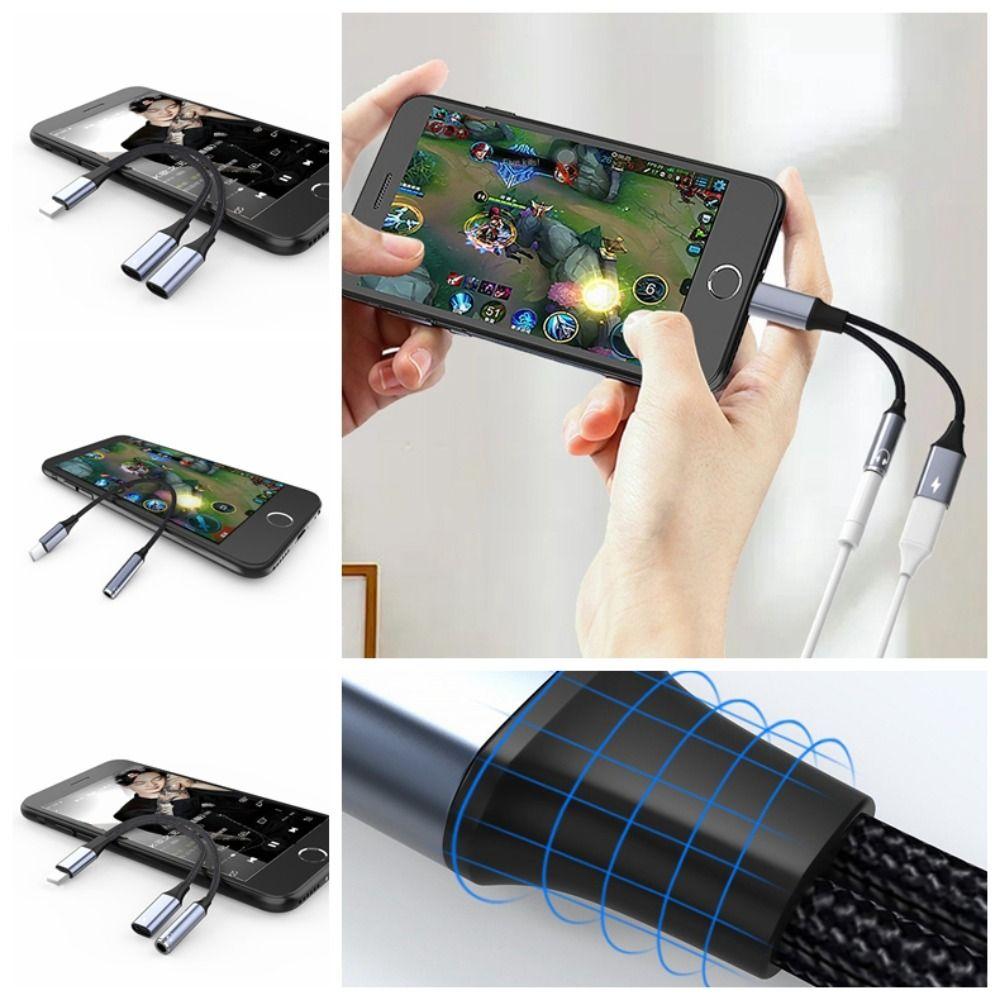 

IOS to 3.5mm 3 5 MM Jack 2 in 1 Audio Adapter IOS to IOS Simple Operation Headphone IOS to 3.5 audio female