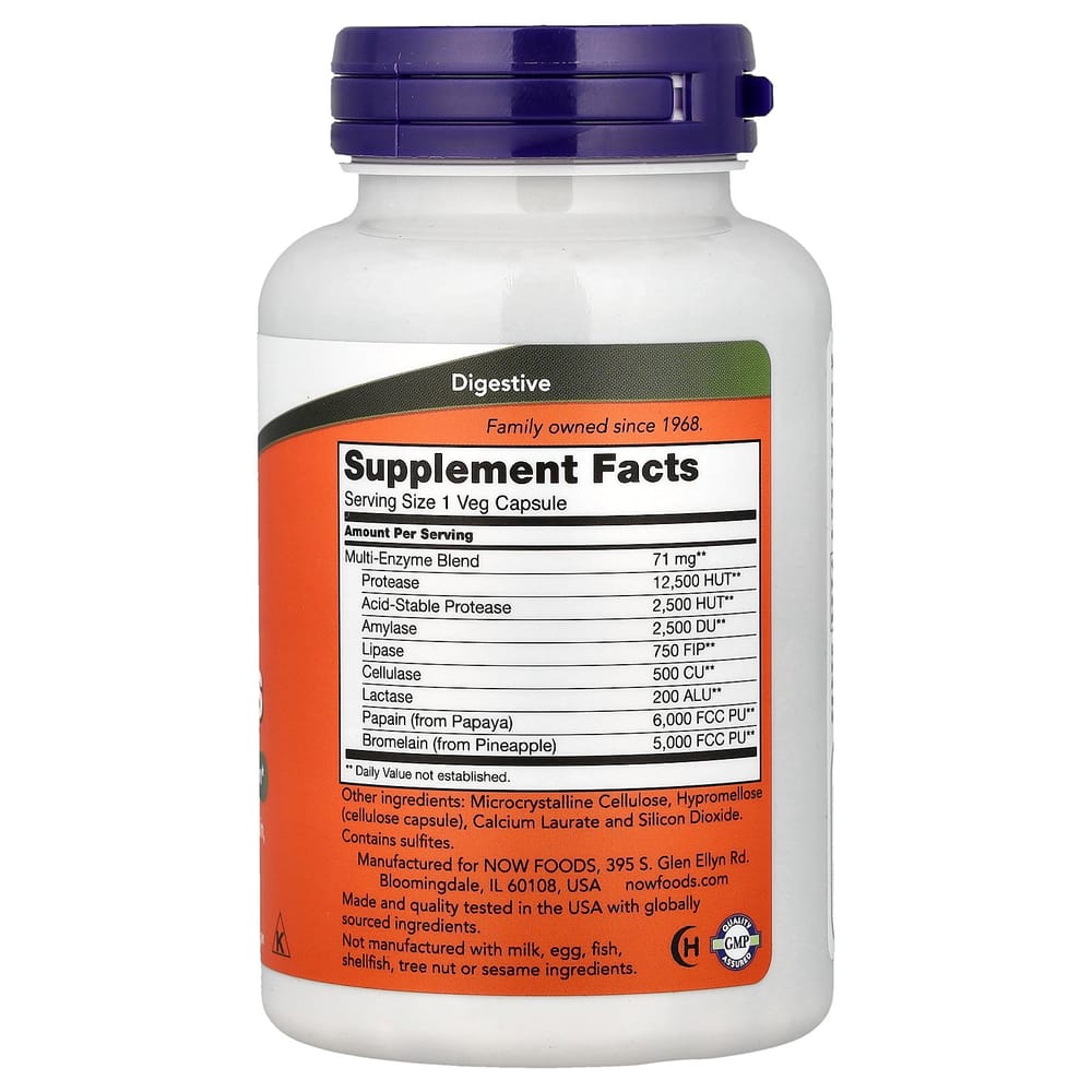 NOW Foods Pflanzenenzyme Veg-Kapseln, 120 Stück