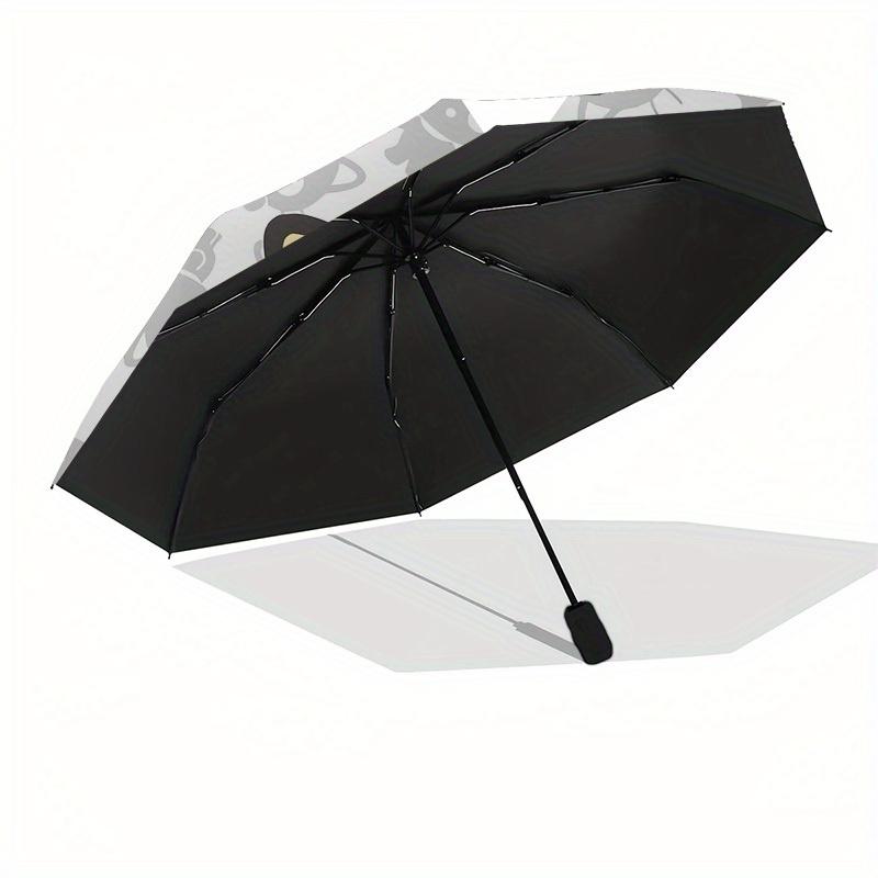 1pc Black Cat Pattern Umbrella with Plastic Handle,Suitable for All Seasons Home Travel Outdoor UmbrellaSanlio349