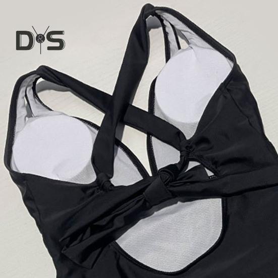 Damskie Monokini z dekoltem w serek, sznurowane plecy, modelujące brzuch, jednoczęściowy kostium kąpielowy, regulowane ramiączka, wyszczuplający design, strój plażowy