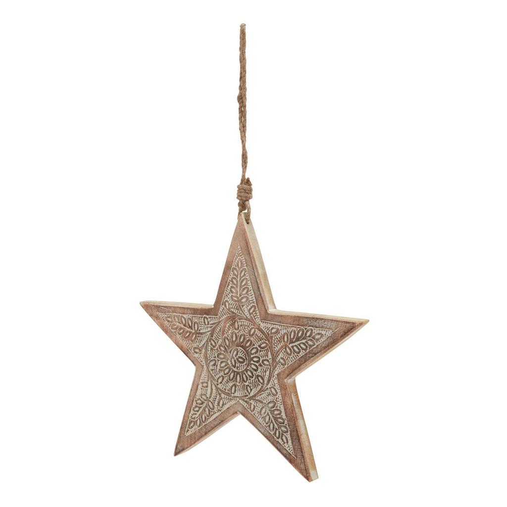 Hill Interiors Wooden Star Hanging Decoration
