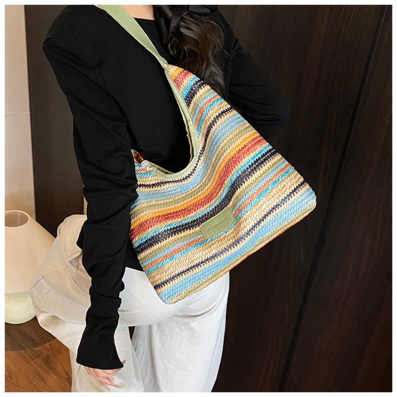 Bohemian woven straw bag women's large-capacity new summer shoulder seaside vacation beach bag