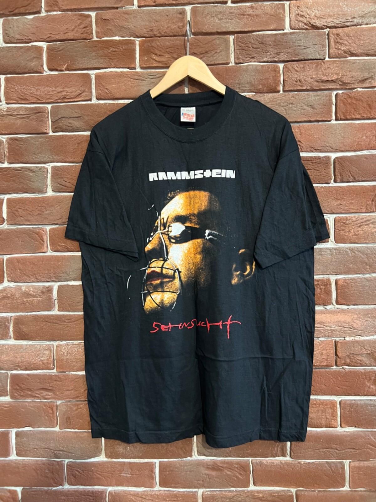 Rare 00s Rammstein Sehnsucht German Metal Rock Y2K L black Unisex T-Shirt XXL