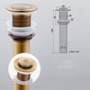 Bathroom Vessel Pop Up Sink Drain Strainer, Flip Top Stopper for Lavatory Basin, Antique Brass Pop Up Sink Overflow Cover