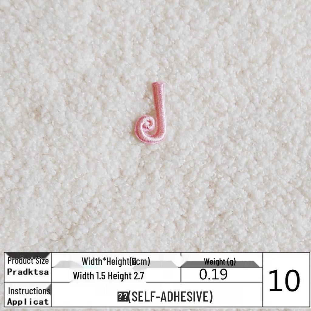 Pink English Letter Embroidery Patch for DIY Clothing