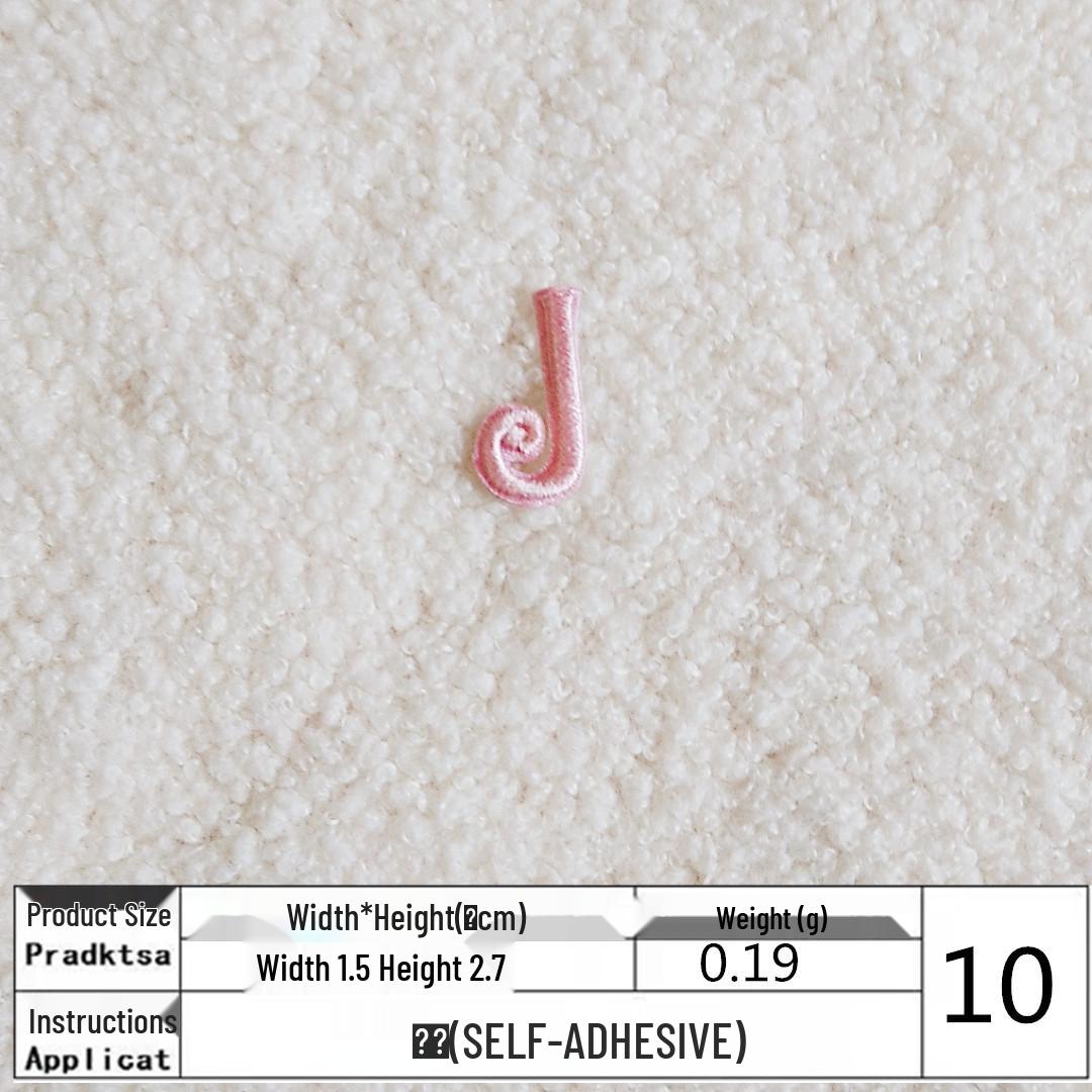 Pink English Letter Embroidery Patch for DIY Clothing