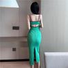 Women's Sexy Split Forked Hollow Back Slim Sling Dress