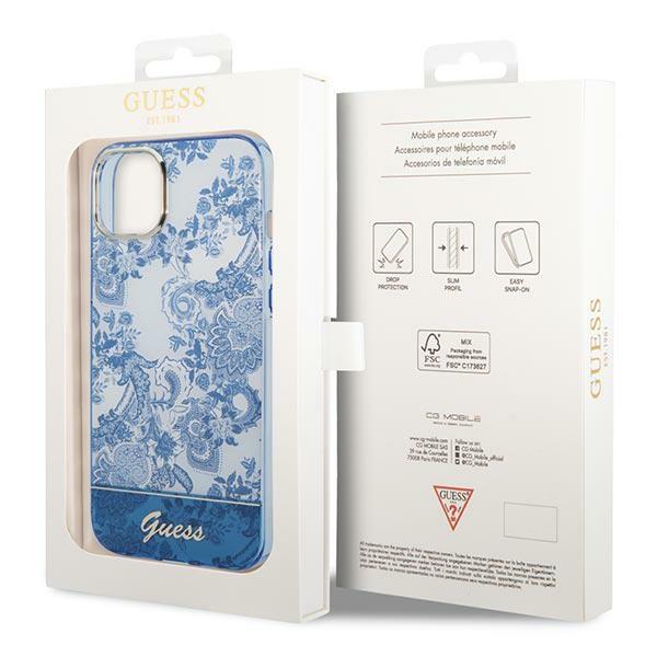Guess Guhcp14Mhgplhb Iphone 14 Plus / 15 Plus 6.7 Niebieski/Blue Hardcase Porcelain Collection