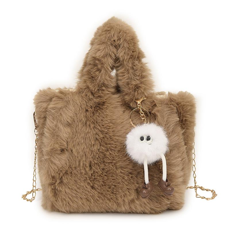 2025 Versatile Plush Single Shoulder Tote: Cute, Soft, Adorable Autumn/Winter Women's Crossbody Handbag.