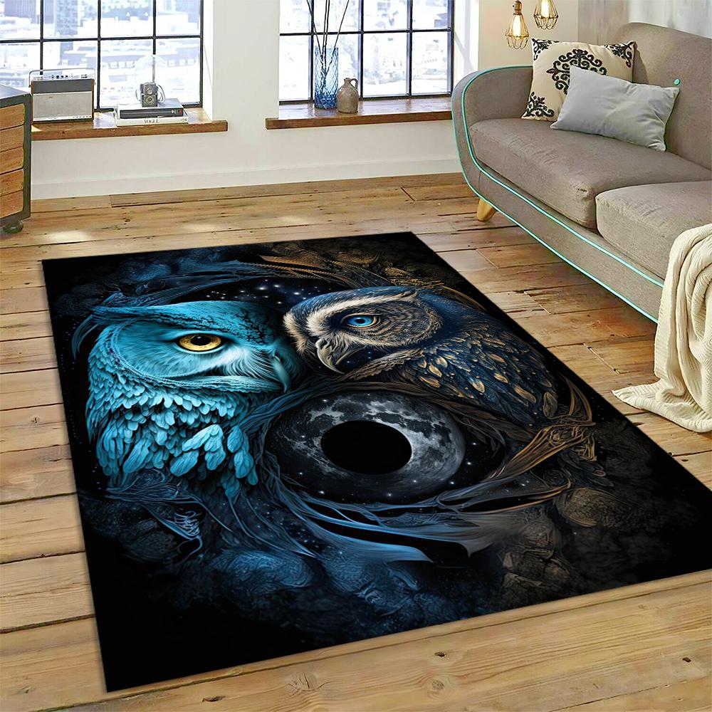 Owl Carpet Large Rug Cartoon Birds for Home Living Room Bedroom Sofa Doormat Decor Kids Play Area Rugs Carpet Non-slip Floor Mat
