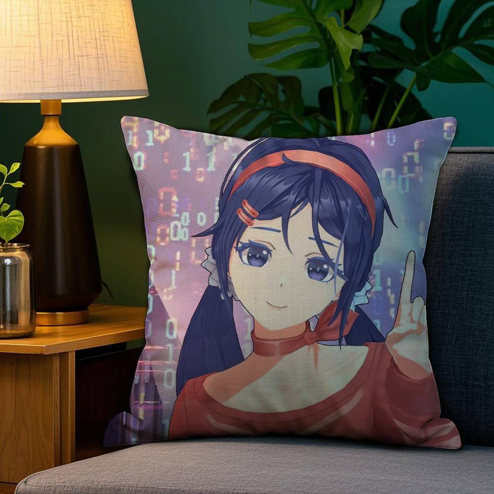 Anime Pillow Case Sofa Living Room Bedroom Doublesided Printing MMiSide Mita Square Cushion Nap Time Pillow Case