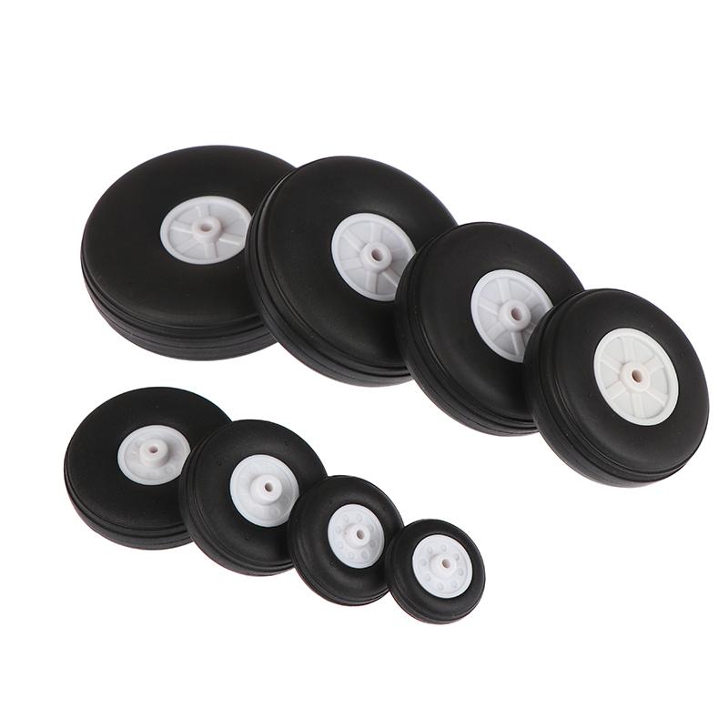 2Pcs High Elastic PU Rubber Wheel Diameter 1/1.25/1.5/1.75/2/2.25/2.5/2.75 Inch For RC Fixed-Wing Airplane Model DIY Tires
