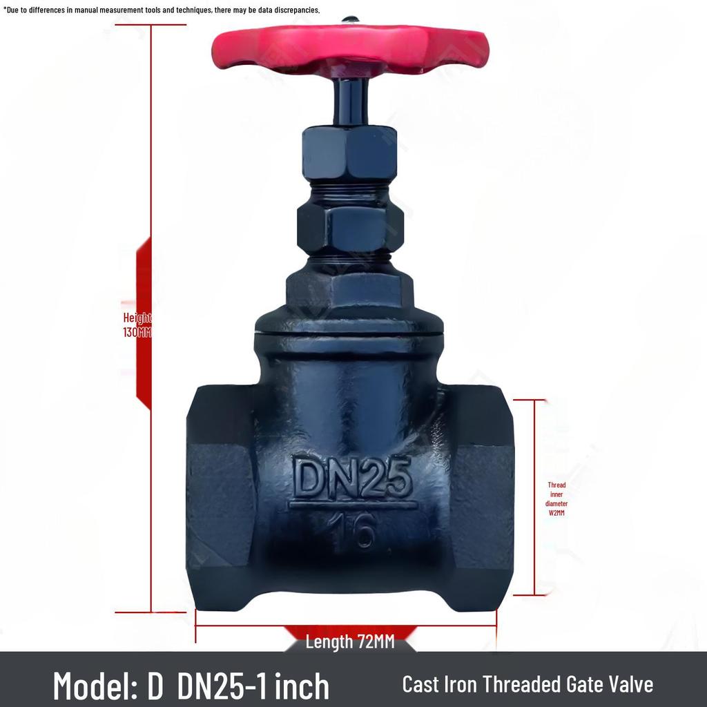 Z15T-10/16 Cast Iron Threaded Gate Valve, DN15-50