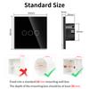 Bingoelec White Crysal Glass Wifi 1/2/3/4 Gang Smart Home 220V Wall Light Switches and Socket Tuya Wifi Smart Switch