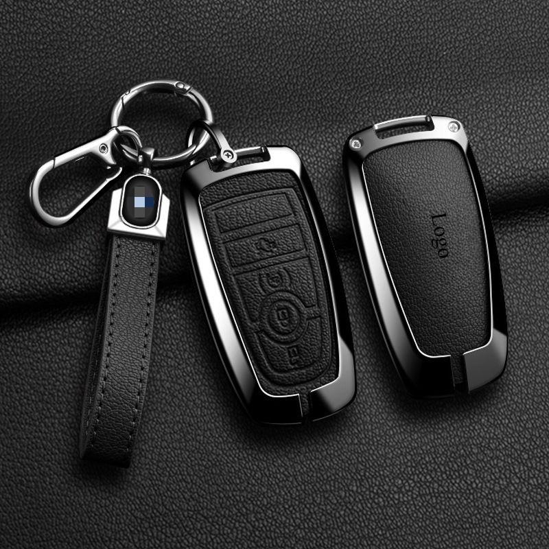 Pu Leather Car Key Cover for Ford Vehicles Focus/ Fiesta/EcoSport/Mondeo/ Kuga/ Edge