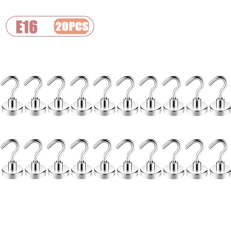 1-40PCS Magnetic Hook for Kitchen Fridge Storage No Drill Suction Cup Strong Magnet Organizer for Hanging Items