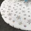 Cross-border Christmas Tree Skirt - High-end White Decoration with 78cm 90cm 122cm Plush Sparkles