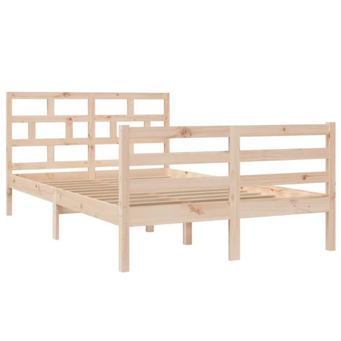 VidaXL Cadre de lit Bois de pin massif 120x200 cm 3101278