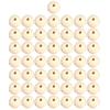 50Pcs Doll Head Wood Beads Face Jewelry DIY Children Beading Smile Beads Loose Round Wooden Craft Beads for Kindergarten