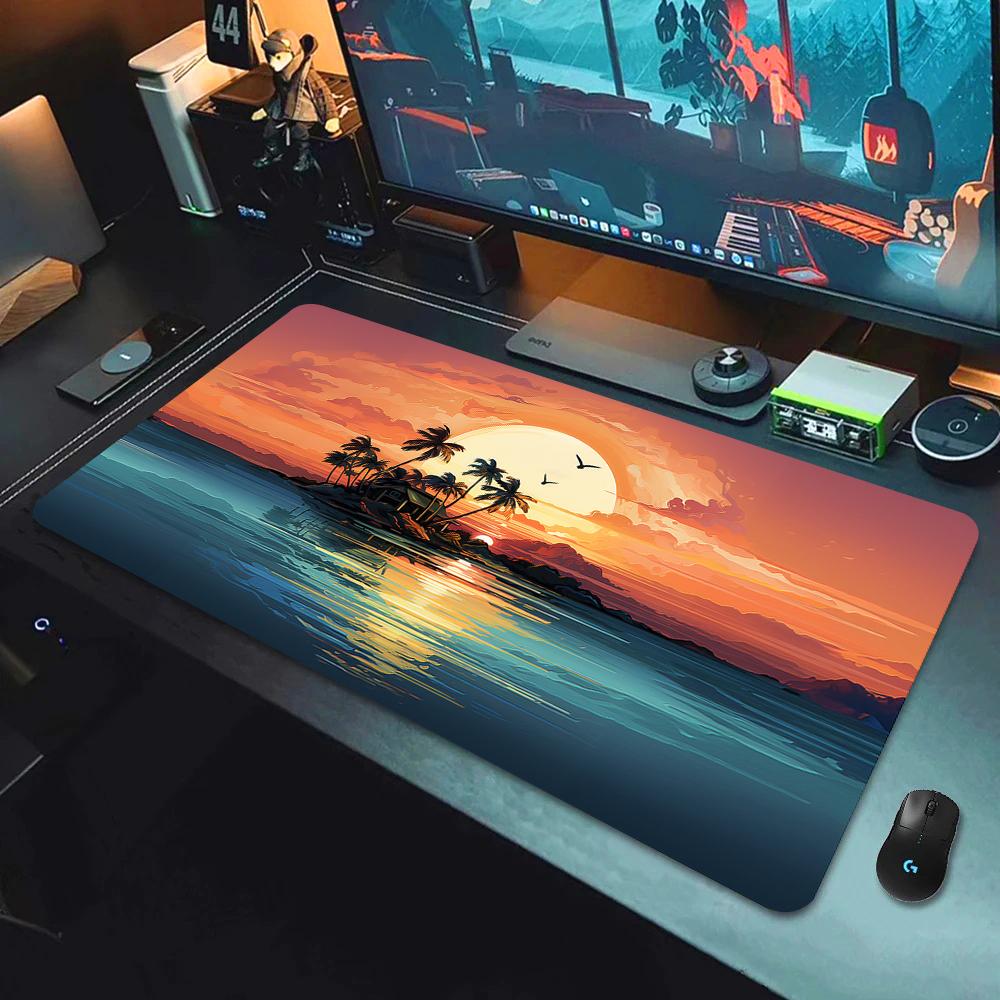 Fantasy Cherry Blossom Tree Mouse Pad Large Computer Keyboard Pads Anime Game Mousepad Game Mats Amazing Landscape XXL Desk Mat