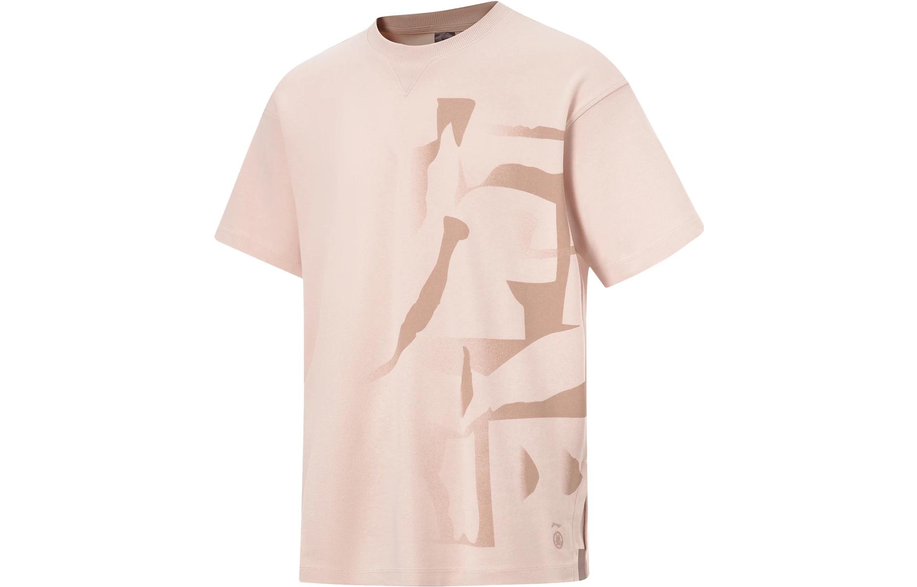 Li Ning T Shirt Men s Tea Orange Pink AHST067-4 XL