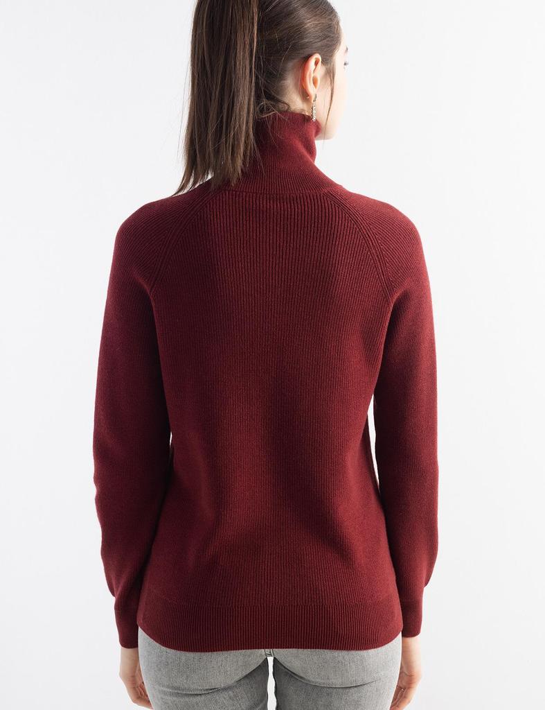 Women's Thickened Wool Zipper Pullover: Autumn & Winter Loose Stitch Base Layer Top