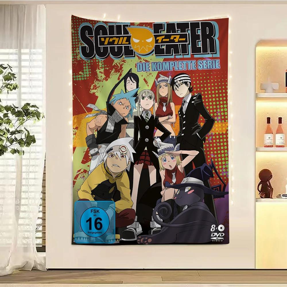 SSoul EEater Anime Cartoon Tapestry Art Science Fiction Room Home Decor Wall Hanging Sheets